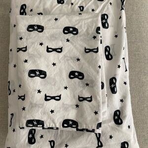 Pottery Barn Kids Super Hero Mask Twin Bedsheets